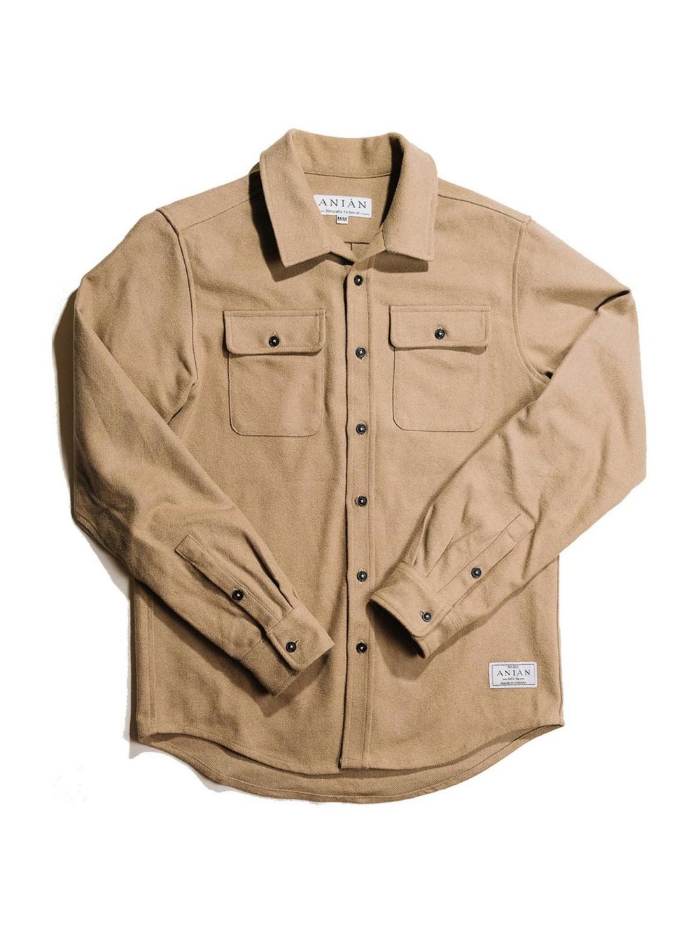 Anian Twill Overshirt - Small - Tan
